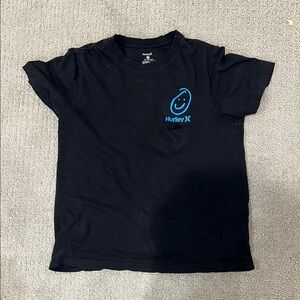 Hurley Kids Black T-Shirt with Blue Logo